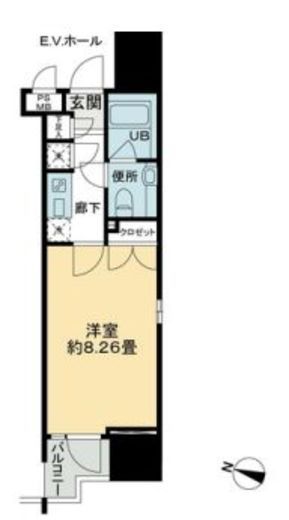 パトリア九段下 1101 間取り図