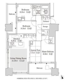 大崎ガーデンレジデンス 413 間取り図