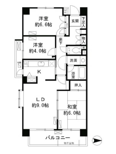 レジデンスシャルマン林試の森 401 間取り図