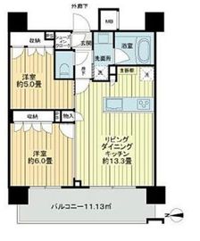リリーゼ中野南台 2階 間取り図