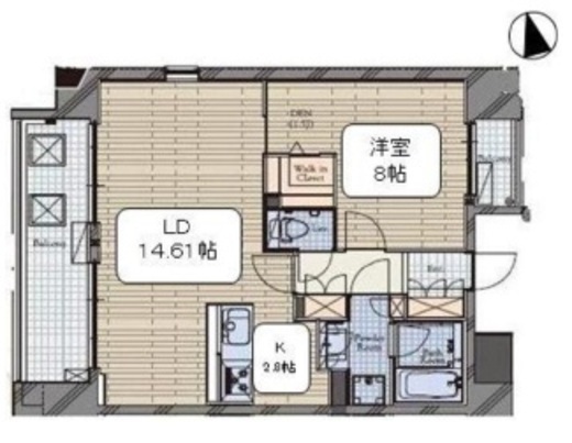 麻布十番テラス 1102 間取り図