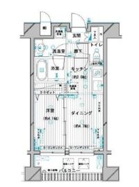 デュオ・スカーラ蒲田2 10階 間取り図