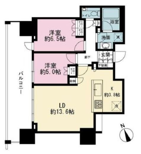 ブランズタワー芝浦 7階 間取り図