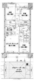 オーベルグランディオ品川勝島 1階 間取り図