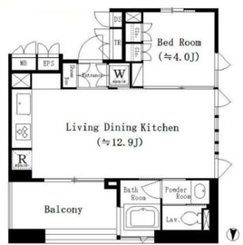 住吉コートクEAST 4F1 間取り図