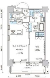 パークアクシス菊川ステーションゲート 601 間取り図