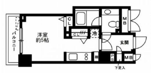 レジディア恵比寿3 202 間取り図