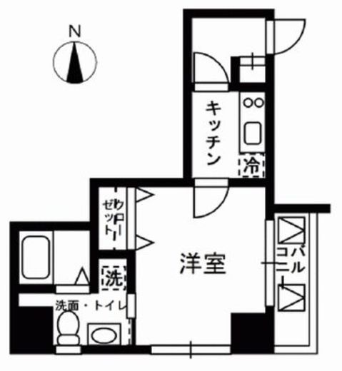 レジディア中野 303 間取り図
