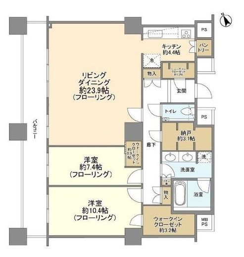 ザ・パークハウス西新宿タワー60 59階 間取り図