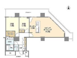 豊洲シエルタワー 7階 間取り図