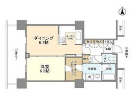 豊洲シエルタワー 21階 間取り図