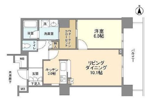 豊洲シエルタワー 24階 間取り図
