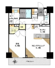 ライオンズ四谷タワーゲート 15階 間取り図