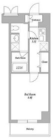 エスティメゾン東新宿 208 間取り図