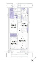 イニシア築地 9階 間取り図