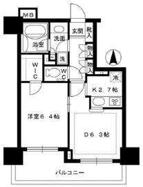 ライオンズ四谷タワーゲート 8階 間取り図