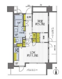 コスモヴィータ蒲田アイリススクエア 2階 間取り図