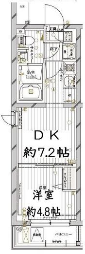 レガリス目黒西小山 4階 間取り図