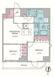 ドゥーエ日暮里 701 間取り図