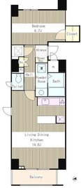 ザ・テラス千駄木 404 間取り図