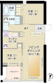 ガーデニエール砧ウエスト 713 間取り図