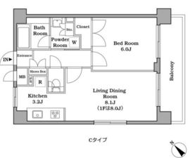 レジデンス西馬込 404 間取り図