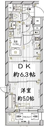 レガリス目黒西小山 2階 間取り図