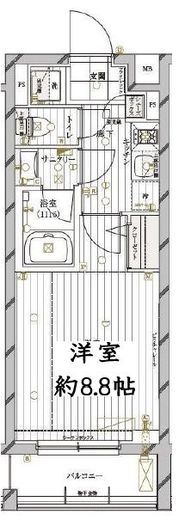 レガリス目黒西小山 3階 間取り図
