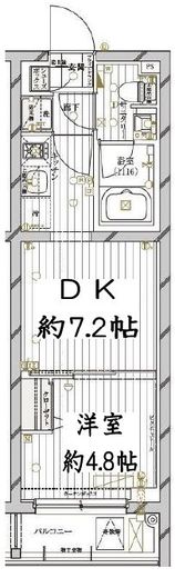 レガリス目黒西小山 4階 間取り図