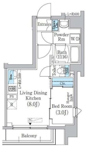 プライムブリス中野新橋 201 間取り図