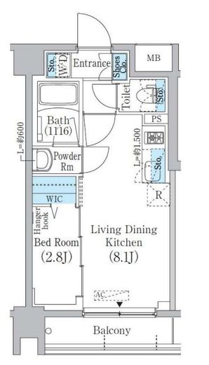 プライムブリス中野新橋 302 間取り図