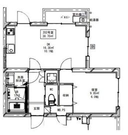 ブランエール代々幡 202 間取り図