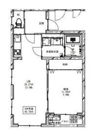 ブランエール代々幡 206 間取り図