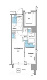 ルフォンプログレ蔵前ナチュール 804 間取り図