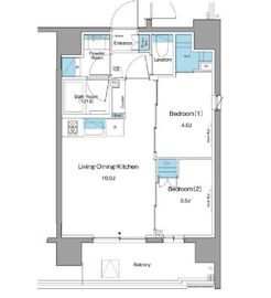 ルフォンプログレ蔵前ナチュール 502 間取り図