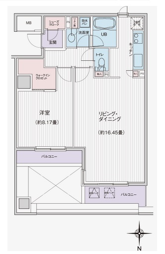 ブライトイースト芝浦 609 間取り図