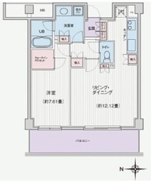 ブライトイースト芝浦 605 間取り図