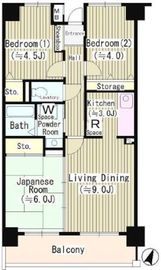 クリケットヒル富ヶ谷 107 間取り図