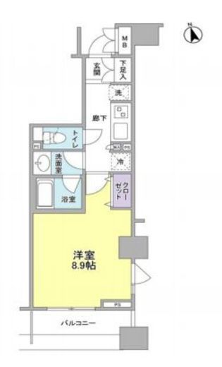 プラティーク三軒茶屋 5階 間取り図