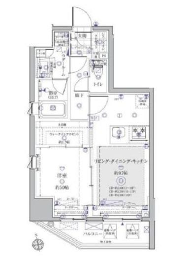 ヴァースクレイシア秋葉原イースト 8階 間取り図