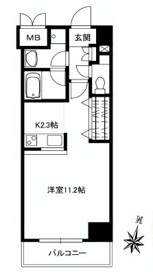 エルミタージュ原宿 302 間取り図