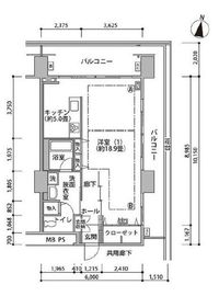 東雲キャナルコートCODAN 17-1004 間取り図