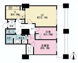 スカイライトタワー 9階 間取り図