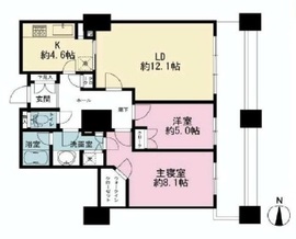 スカイライトタワー 9階 間取り図