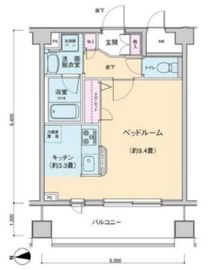 プロッシモ新宿 602 間取り図