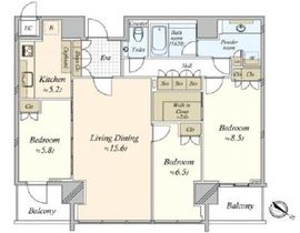 THE ROPPONGI TOKYO CLUB RESIDENCE 36階 間取り図