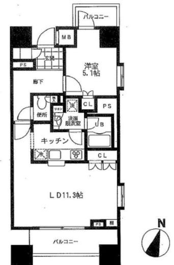 アトラス白山 4階 間取り図