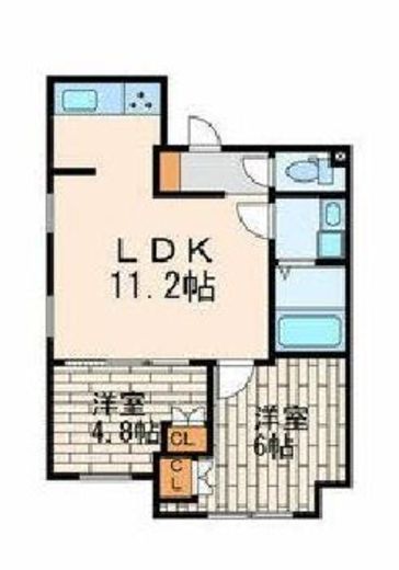 エスティメゾン五反田 201 間取り図