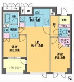 カスタリア若林公園 402 間取り図