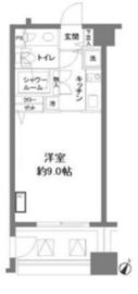 カスタリア水天宮 205 間取り図